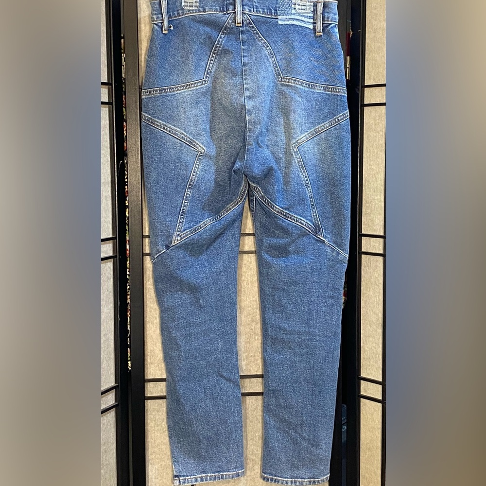 ReVice Denim Women’s Jeans 27 Venus Star Stitch Blue Medium Wash High Rise Crop
